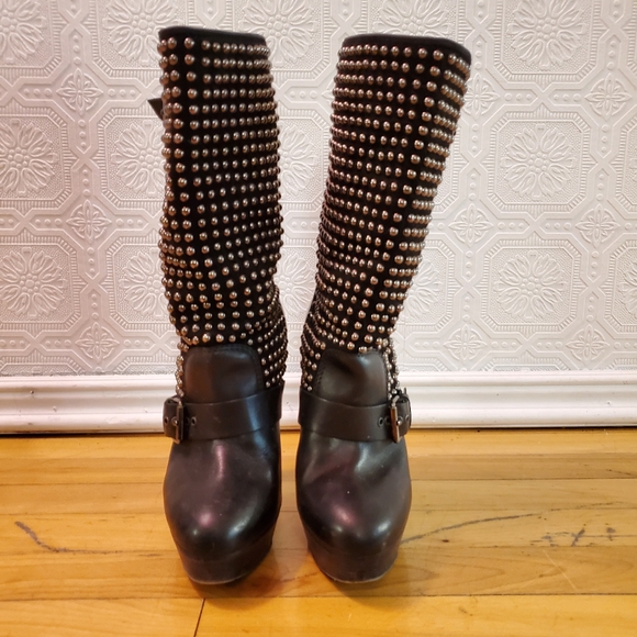 Studded Marisa 140 heeled boots - Picture 2 of 7